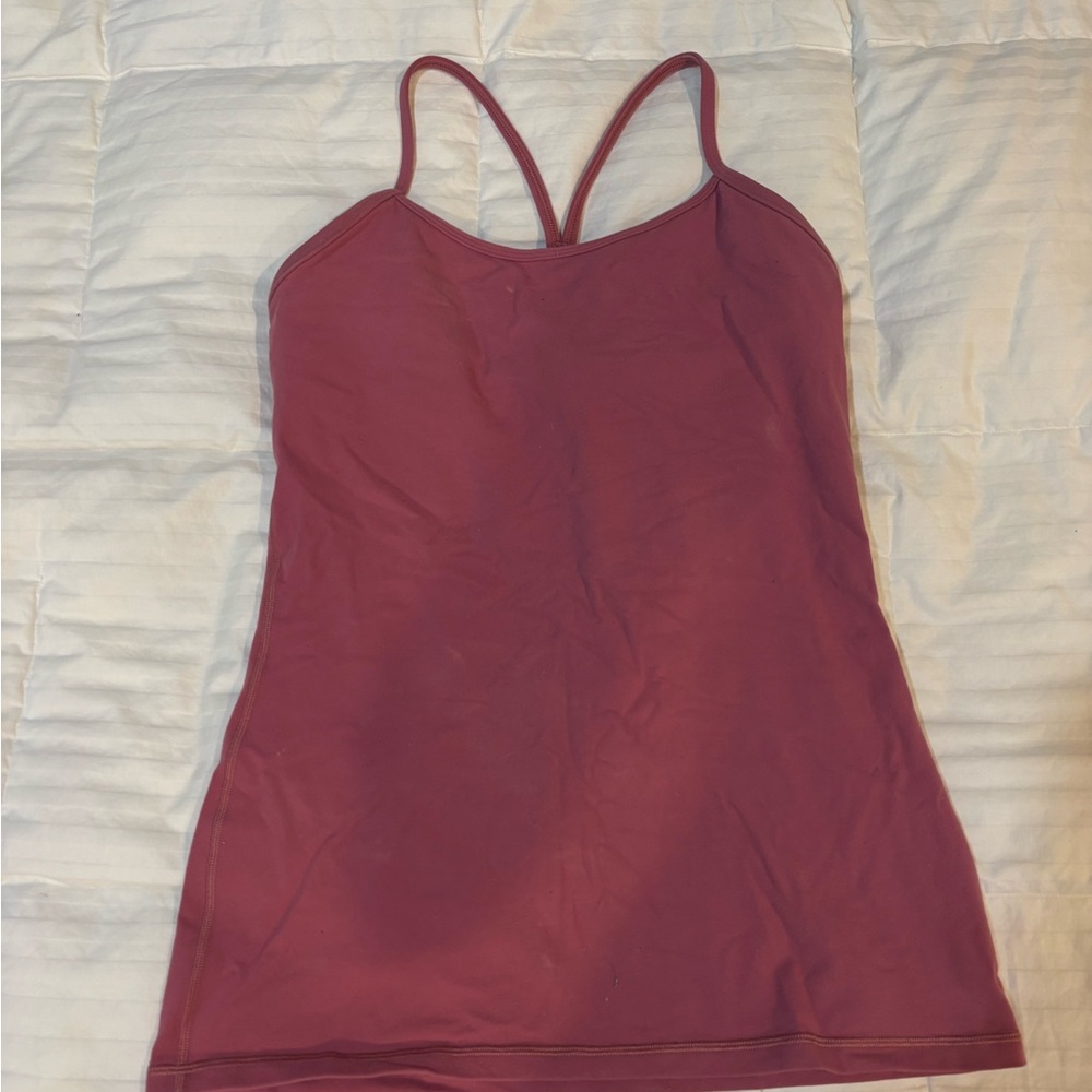Lululemon Athletica Red Fitted Backless Camisole